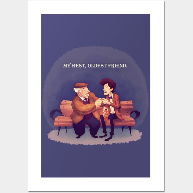 Eleventh Doctor and Brigadier Wall Art by tumblebuggie